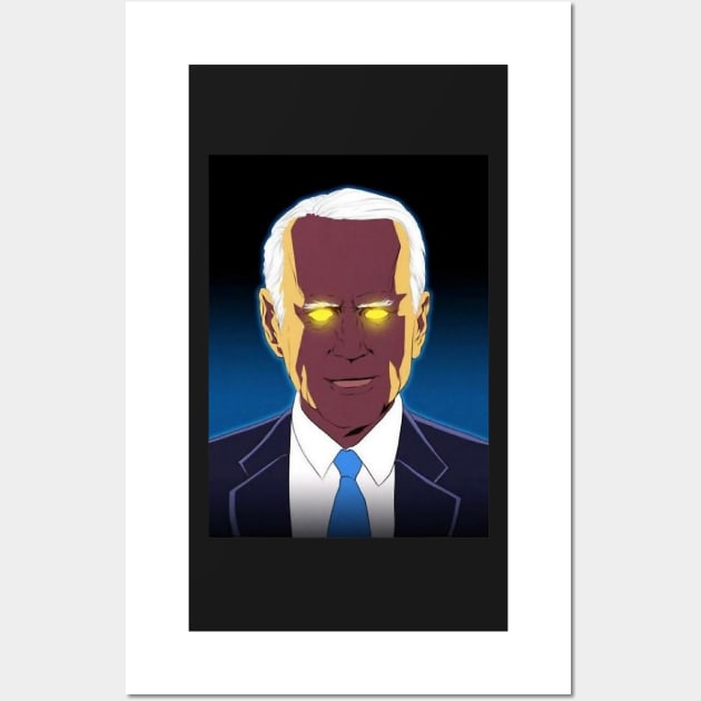 Dark Brandon Funny Joe Biden meme Wall Art by patelmillie51